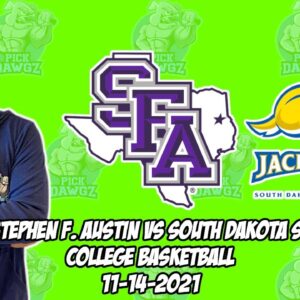 Stephen F Austin vs South Dakota State 11/14/21 Free College Basketball Pick and Prediction CBB