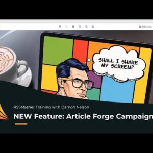 New Feature Added   Article Forge Campaigns
